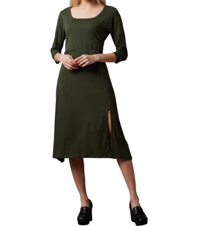 Known Supply Ellery Dress In Juniper In Green