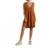 Known Supply Evelyn Mini Dress In Camel In Brown