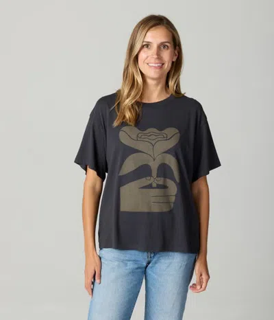 Known Supply For You Relaxed Tee In Washed Black