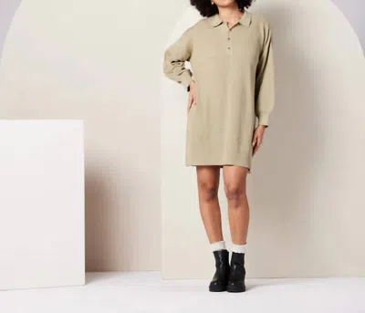 Known Supply Griffin Sweater Dress In Khaki Green In Multi