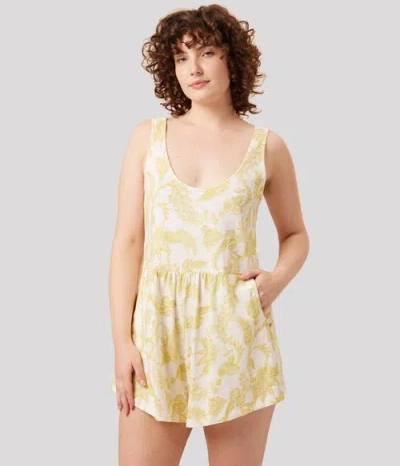 Known Supply Ivy Romper In Yellow