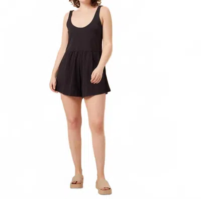 Known Supply Ivy Sleeveless Romper In Black In Blue