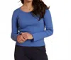 Known Supply Jill Long Sleeve Top In Blue In Blue