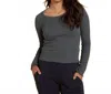 Known Supply Jill Long Sleeve Top In Grey In Gray