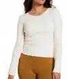 Known Supply Jill Long Sleeve Top In White In White