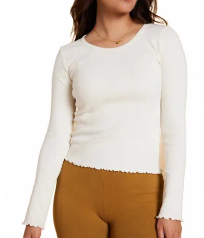 Known Supply Jill Long Sleeve Top In White