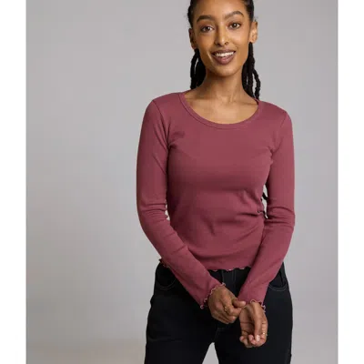 Known Supply Jill Top In Burgundy