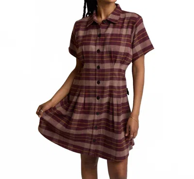 Known Supply Josephine Flannel Dress In Fudge In Brown