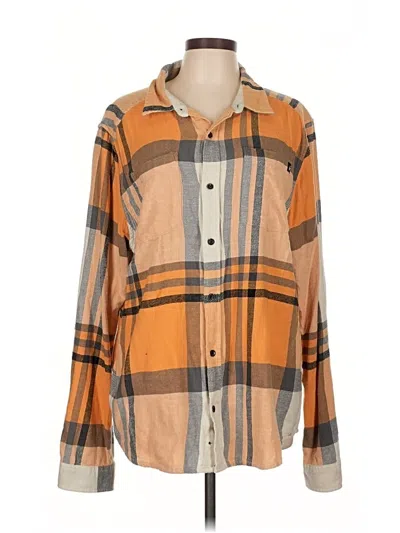 Pre-owned Known Supply Long Sleeve Button Down Shirt In Orange