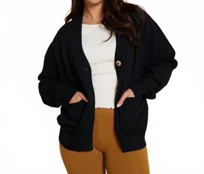 Known Supply Mars Sweater Cardigan In Black