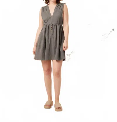 Known Supply Mika Dress In Charcoal In Gray