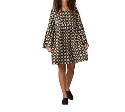 Known Supply Miller Baby Doll Mini Dress In Retro Print In Black