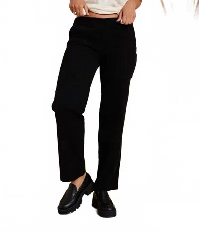 Known Supply Organic Corduroy Straight Leg Pant In Black