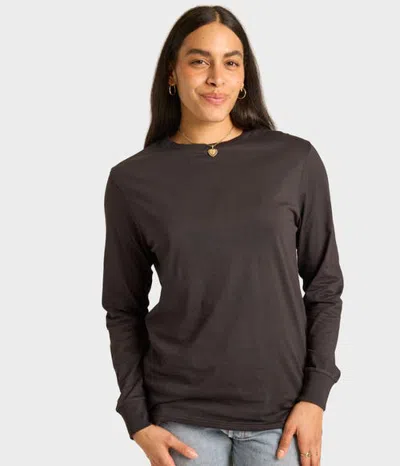Known Supply Relaxed Long Sleeve Tee In Washed Black