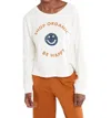 Known Supply Shop Organic And Be Happy Tee In White In White