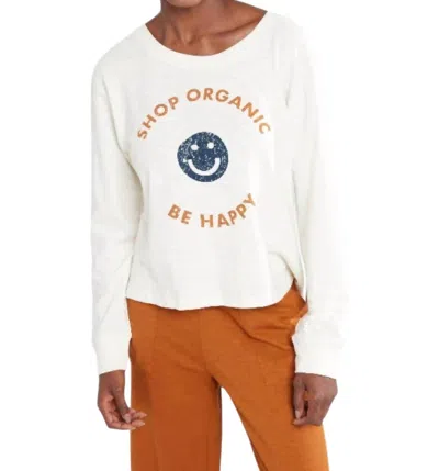 Known Supply Shop Organic And Be Happy Tee In White