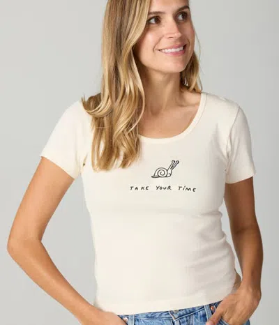 Known Supply Take Time Baby Tee In Pearl