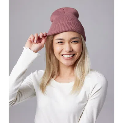 Known Supply Tall Cuff Beanie In Burgundy