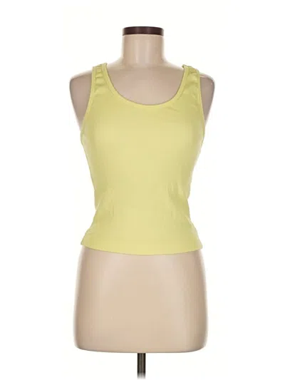 Pre-owned Known Supply Tank Top Yellow Strapless Neckline Tops