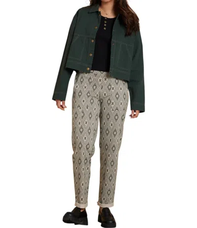 Known Supply Willa Cropped Jacket In Deep Forest In Multi