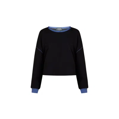 Known Supply Women's Ada Pullover - Black/cobalt