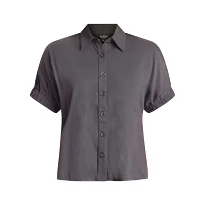 Known Supply Women's Blue Alora Top - Lead In Gray