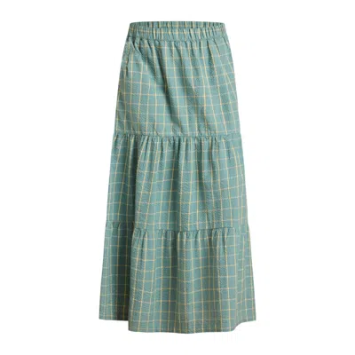 Known Supply Women's Blue Haylea Skirt - Mermaid/blonde In Green