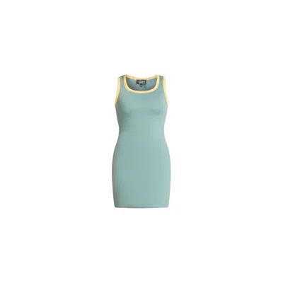 Known Supply Women's Blue Mila Dress - Mermaid/blonde In Multi