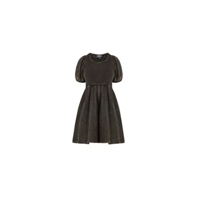 Known Supply Women's Ethel Waffle Knit Dress - Black In Multi