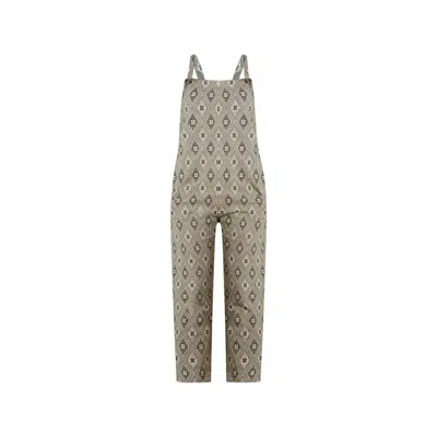 Known Supply Women's Green Cadence Overall - Deep Forest Diamonds In Multi