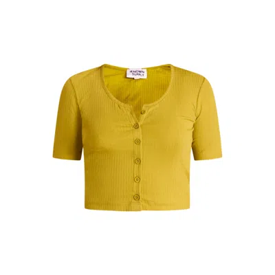 Known Supply Women's Green Vixen Top - Lemon Lime