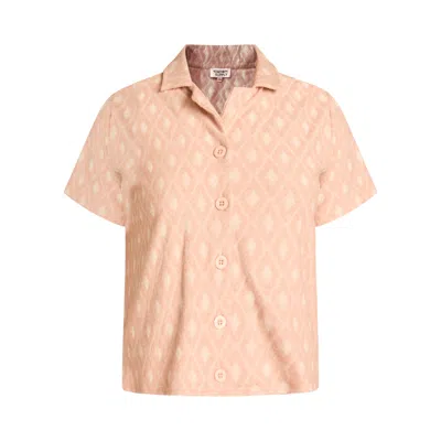 Known Supply Women's Pink Cabana Top - Tearose/pearl In Neutral