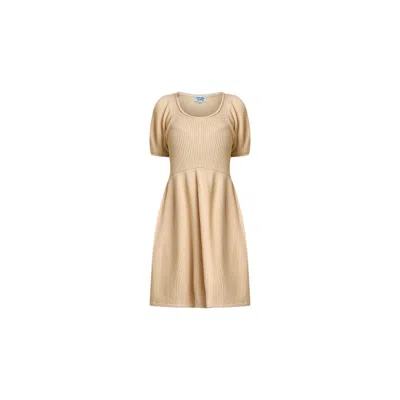 Known Supply Women's Pink Ethel Waffle Knit Dress - Dusty Peach In Nude