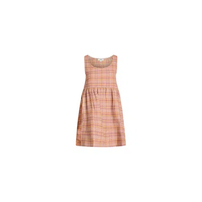 Known Supply Women's Pink Glenwood Flannel Dress - Blossom Plaid In Multi