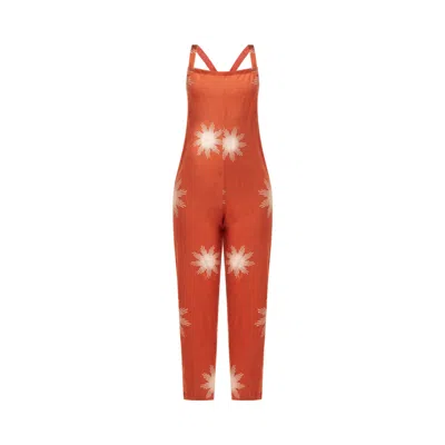 Known Supply Women's Red Cadence Overall - Chili Sunburst