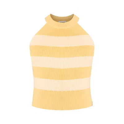 Known Supply Women's Yellow Cindy Sweater Tank - Blonde/pearl