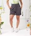 Known Supply Zion Shorts In Charcoal In Pink