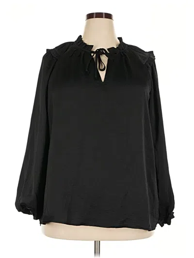 Pre-owned Knox Rose 3/4 Sleeve Blouse In Black