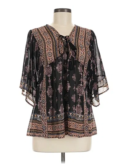 Pre-owned Knox Rose 3/4 Sleeve Blouse In Black