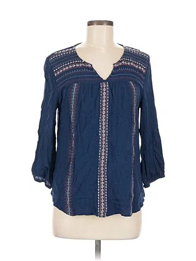 Pre-owned Knox Rose 3/4 Sleeve Blouse In Blue