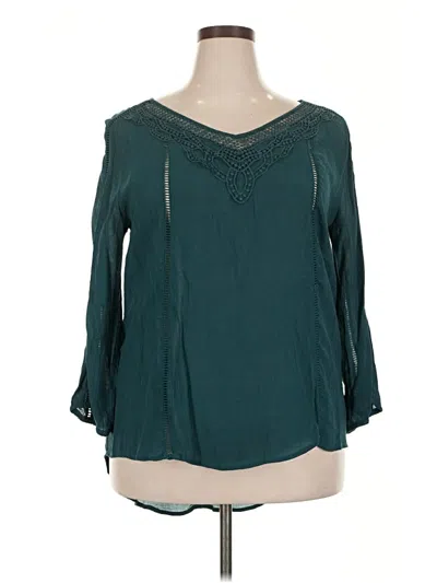 Pre-owned Knox Rose 3/4 Sleeve Blouse In Blue