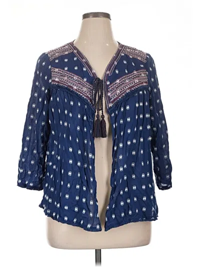 Pre-owned Knox Rose 3/4 Sleeve Blouse In Blue