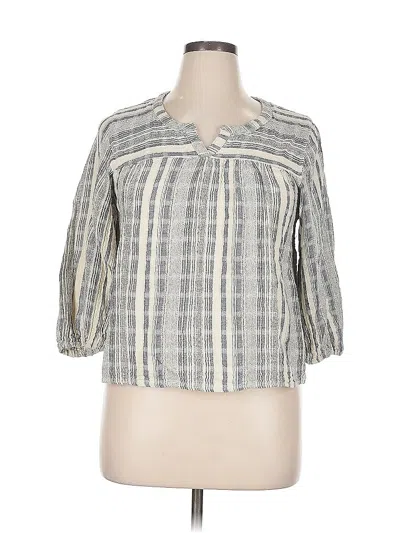 Pre-owned Knox Rose 3/4 Sleeve Blouse In Gray