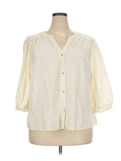 Pre-owned Knox Rose 3/4 Sleeve Blouse In Ivory