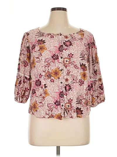 Pre-owned Knox Rose 3/4 Sleeve Blouse In Pink