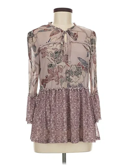 Pre-owned Knox Rose 3/4 Sleeve Blouse In Purple