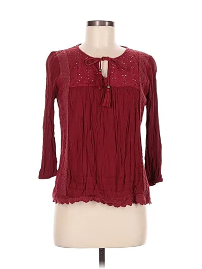 Pre-owned Knox Rose 3/4 Sleeve Blouse In Red