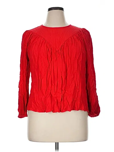 Pre-owned Knox Rose 3/4 Sleeve Blouse In Red