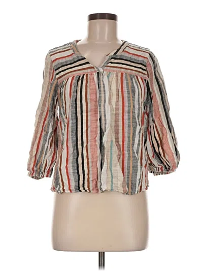 Pre-owned Knox Rose 3/4 Sleeve Blouse In Tan