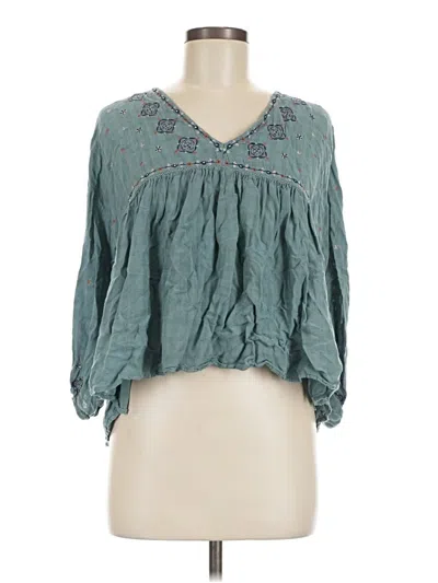 Pre-owned Knox Rose 3/4 Sleeve Blouse In Teal